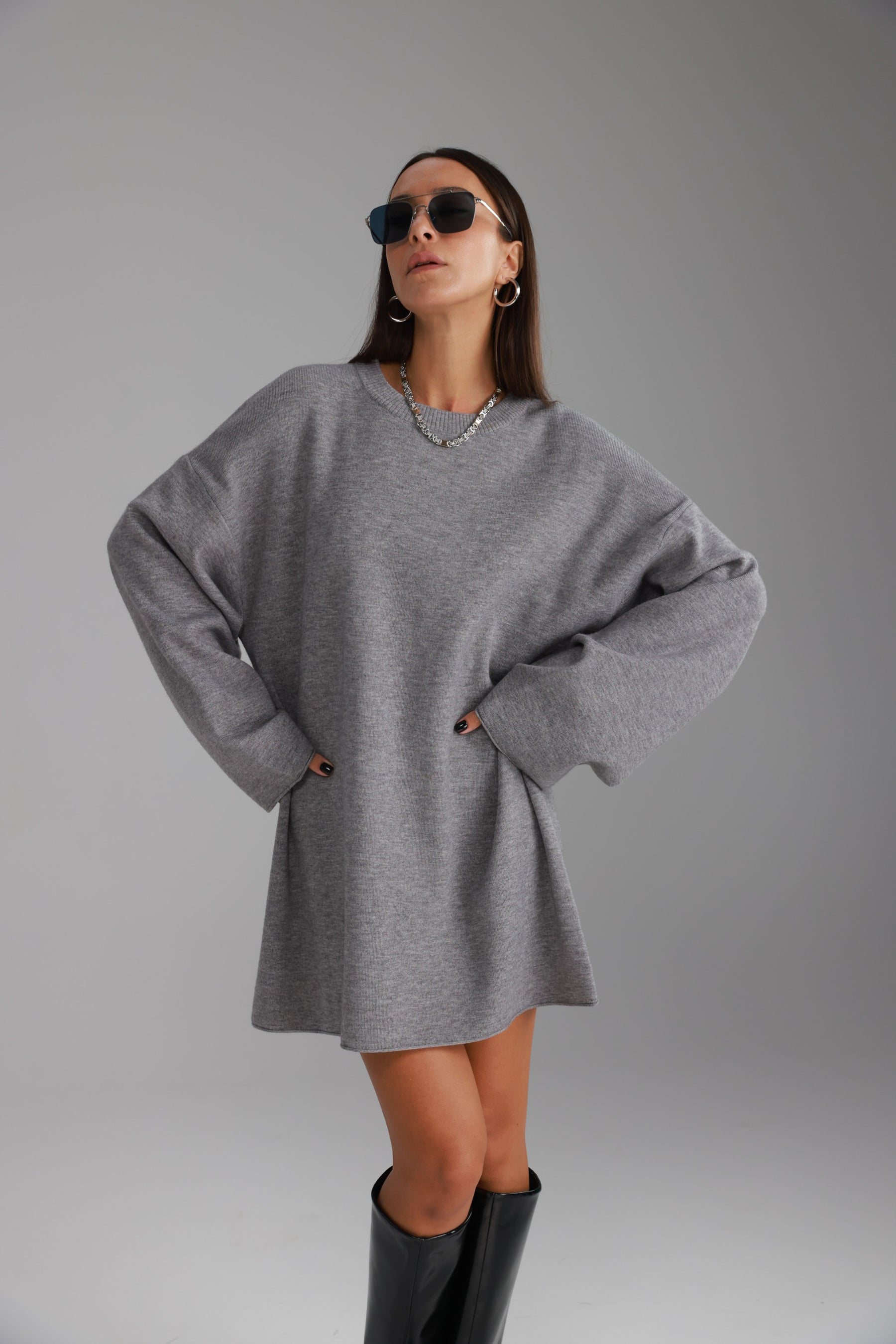 שמלת אנריקה אפורה