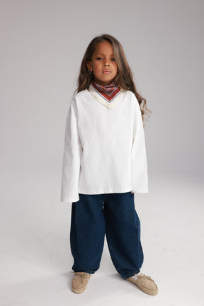 חולצת פייל לבנה