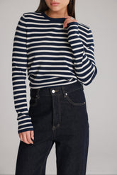 חולצת אוליבר פסים נייבי/שמנת