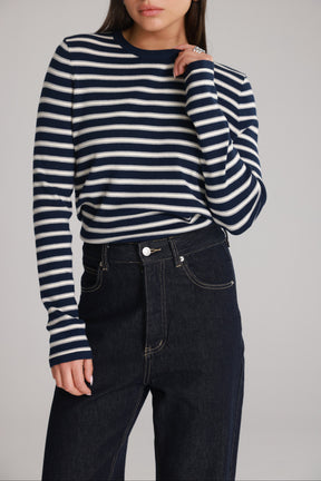 חולצת אוליבר פסים נייבי/שמנת