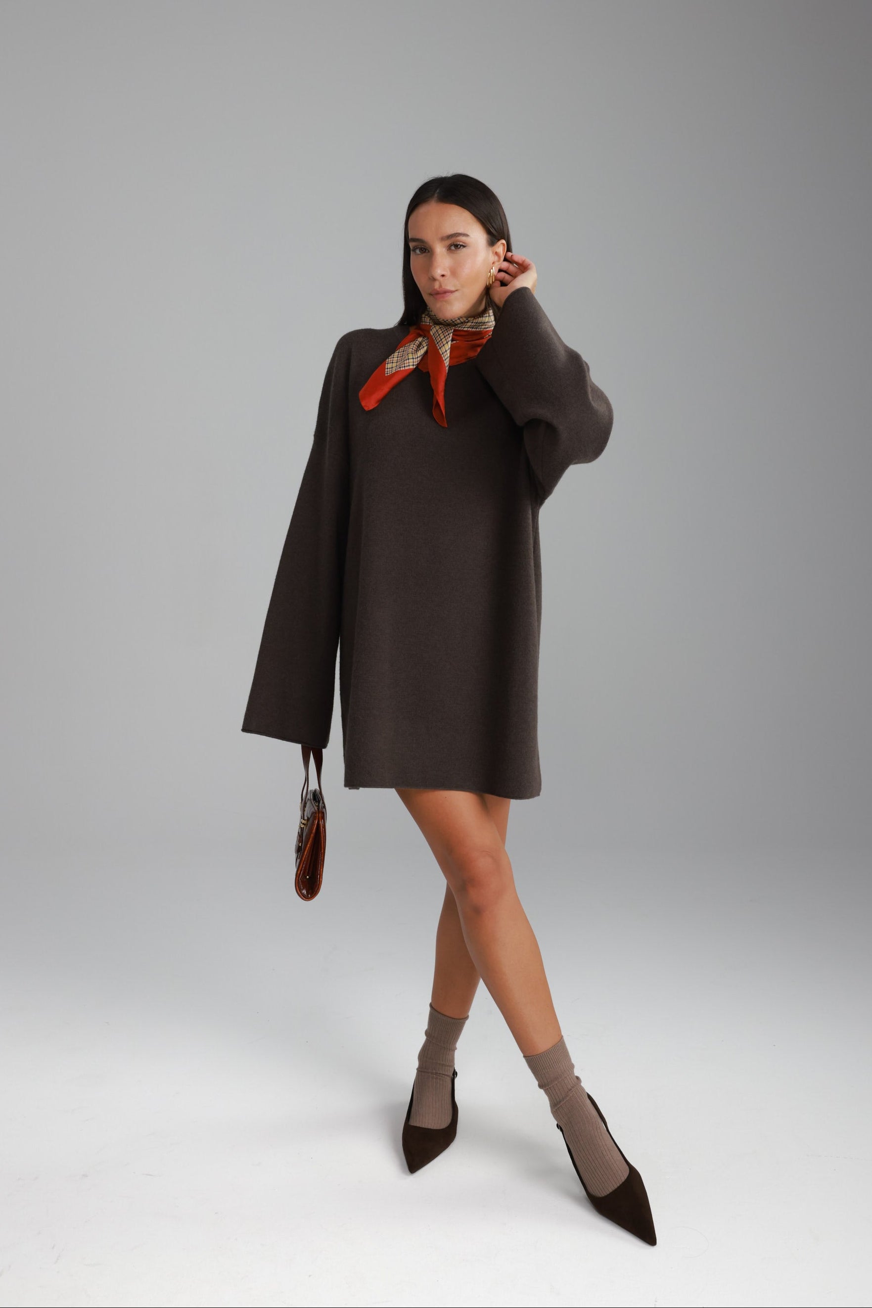 שמלת אנריקה חומה