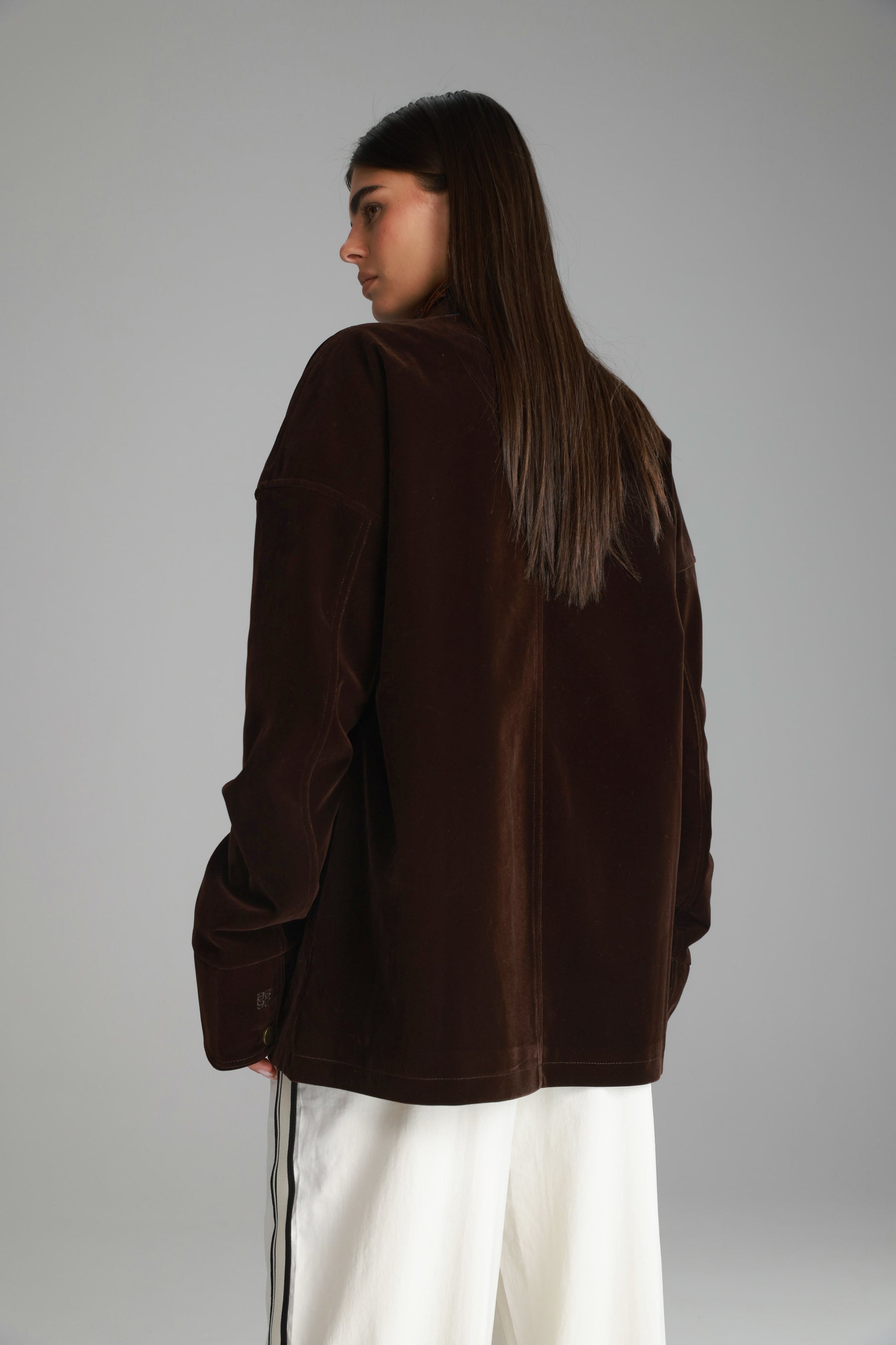 ג'קט אדריאנה חום כהה