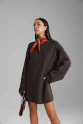 שמלת אנריקה חומה