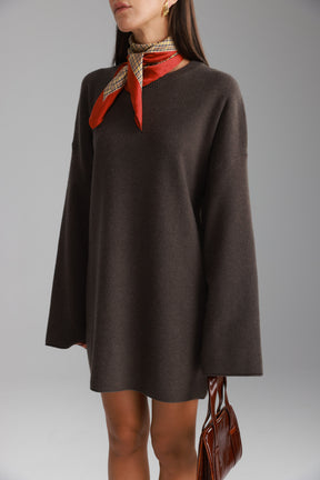 שמלת אנריקה חומה