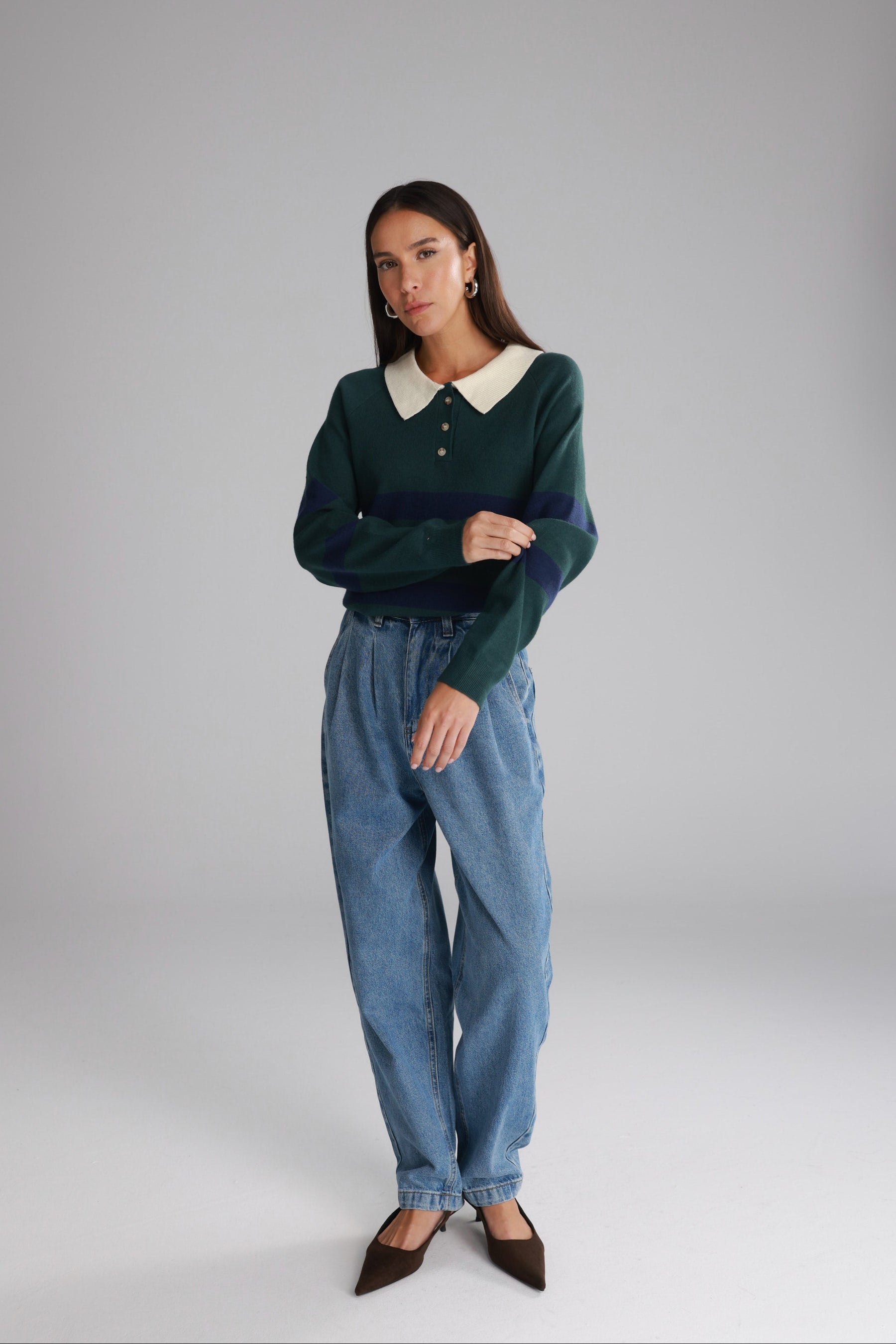 סריג מארי ירוק/נייבי