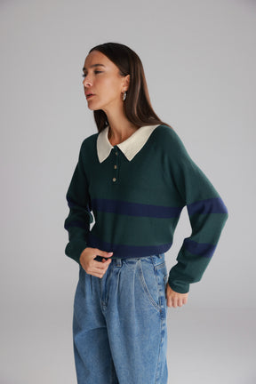 סריג מארי ירוק/נייבי