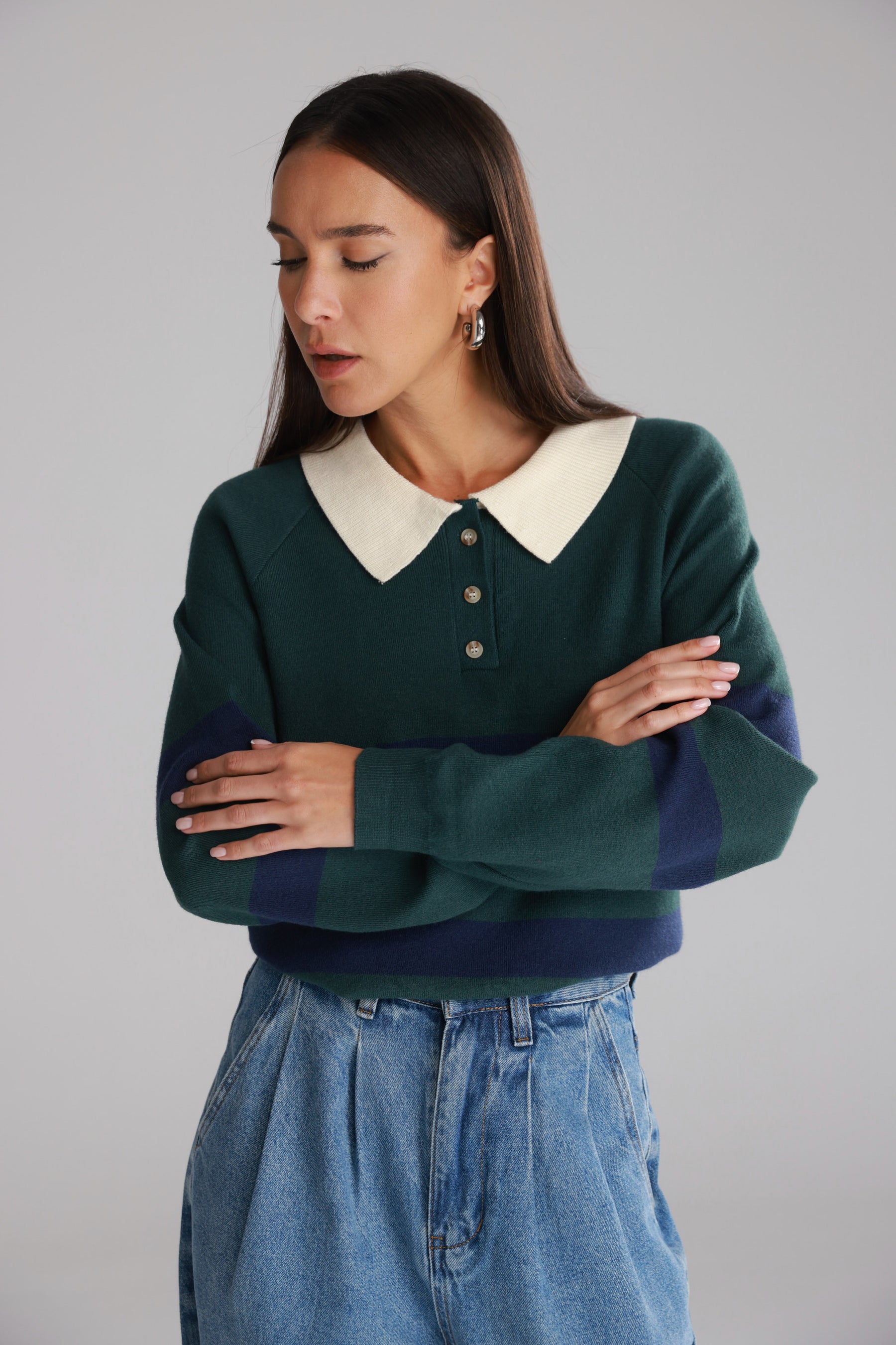 סריג מארי ירוק/נייבי