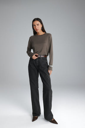 חולצת ניקי אפור כהה