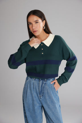 סריג מארי ירוק/נייבי