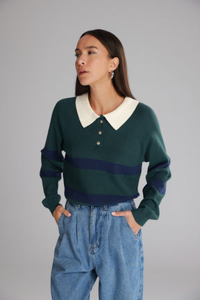 סריג מארי ירוק/נייבי