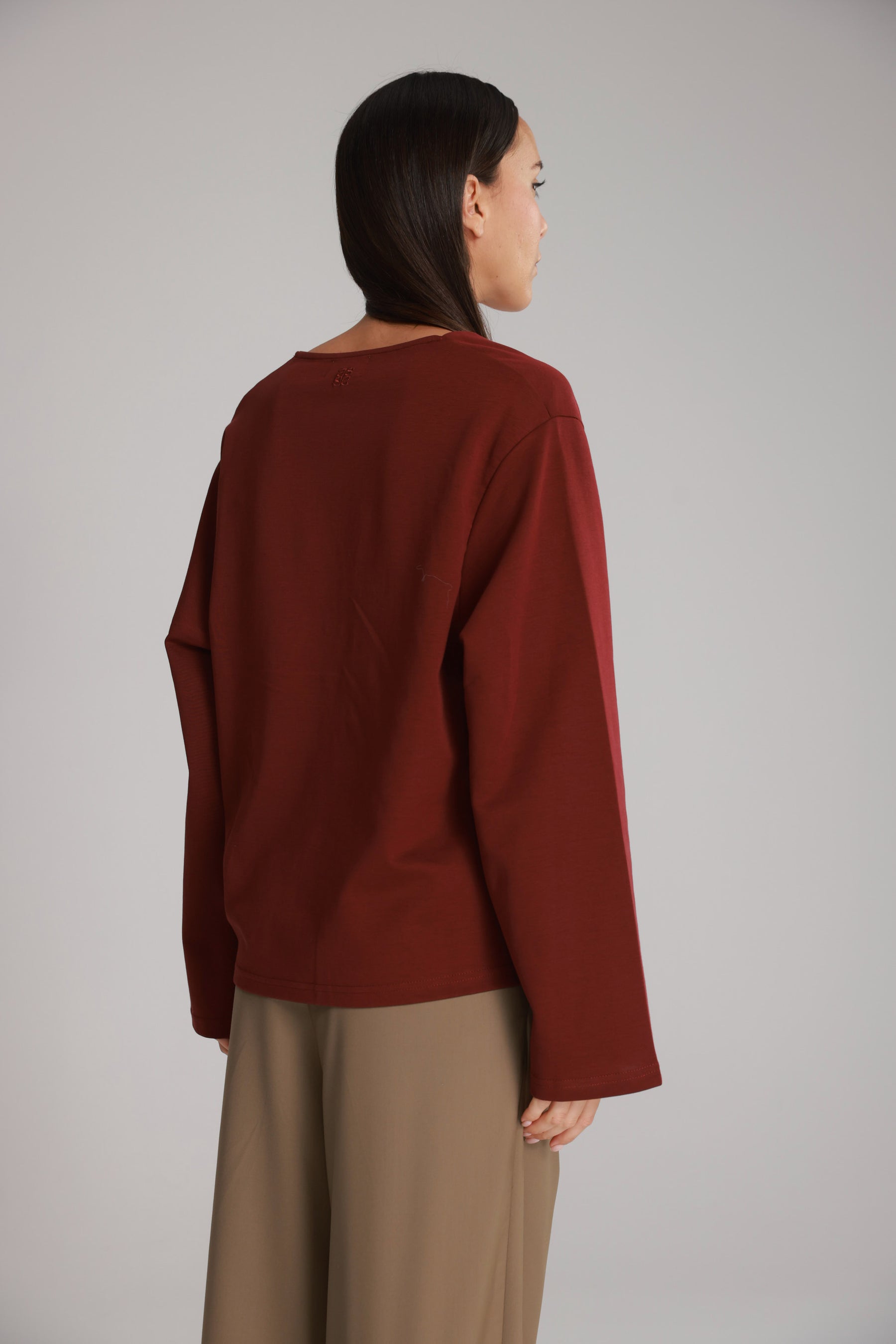 חולצת פרטון בורדו