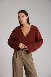 חולצת פרטון בורדו