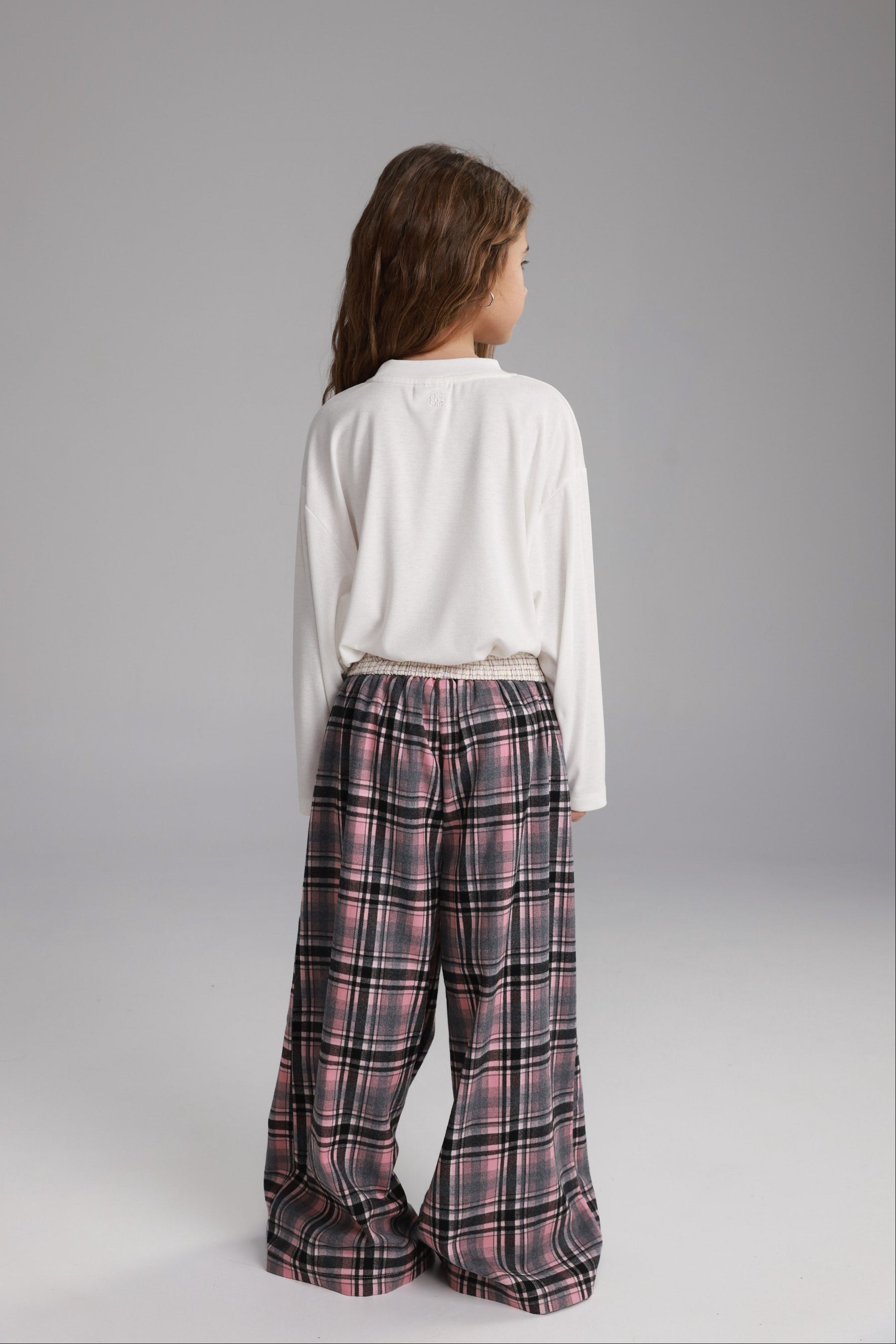 מכנסי נאלי משבצות ורודות