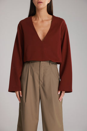 חולצת פרטון בורדו