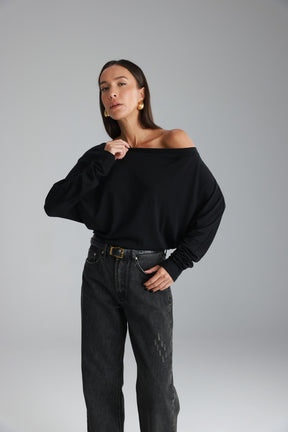 חולצת סלינה שחורה