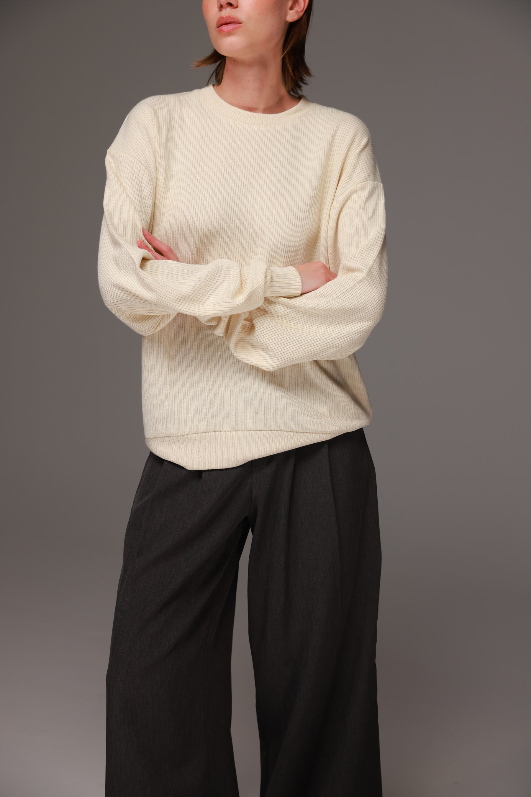 חולצת סריג אמילי שמנת