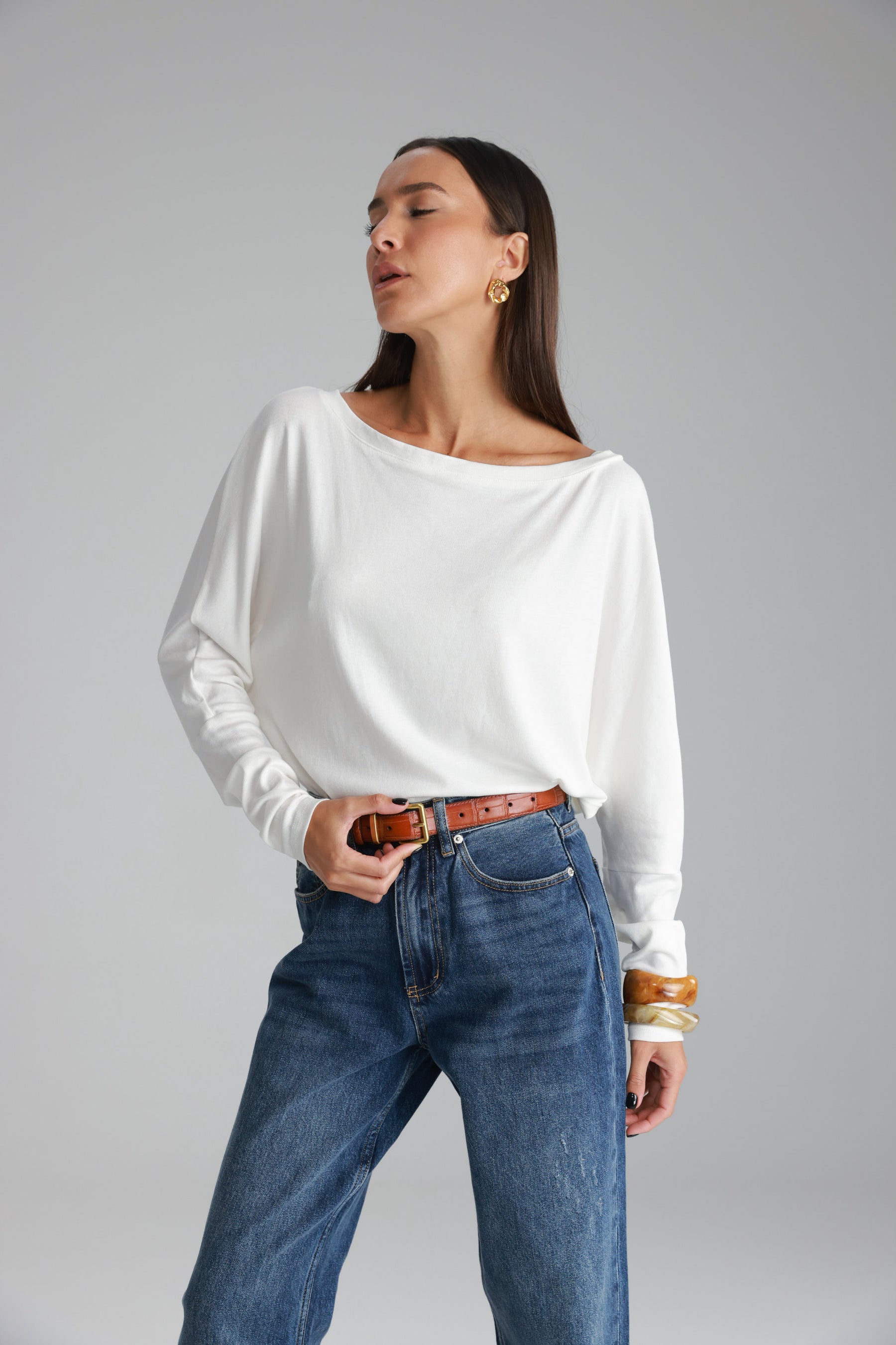 חולצת סלינה לבנה