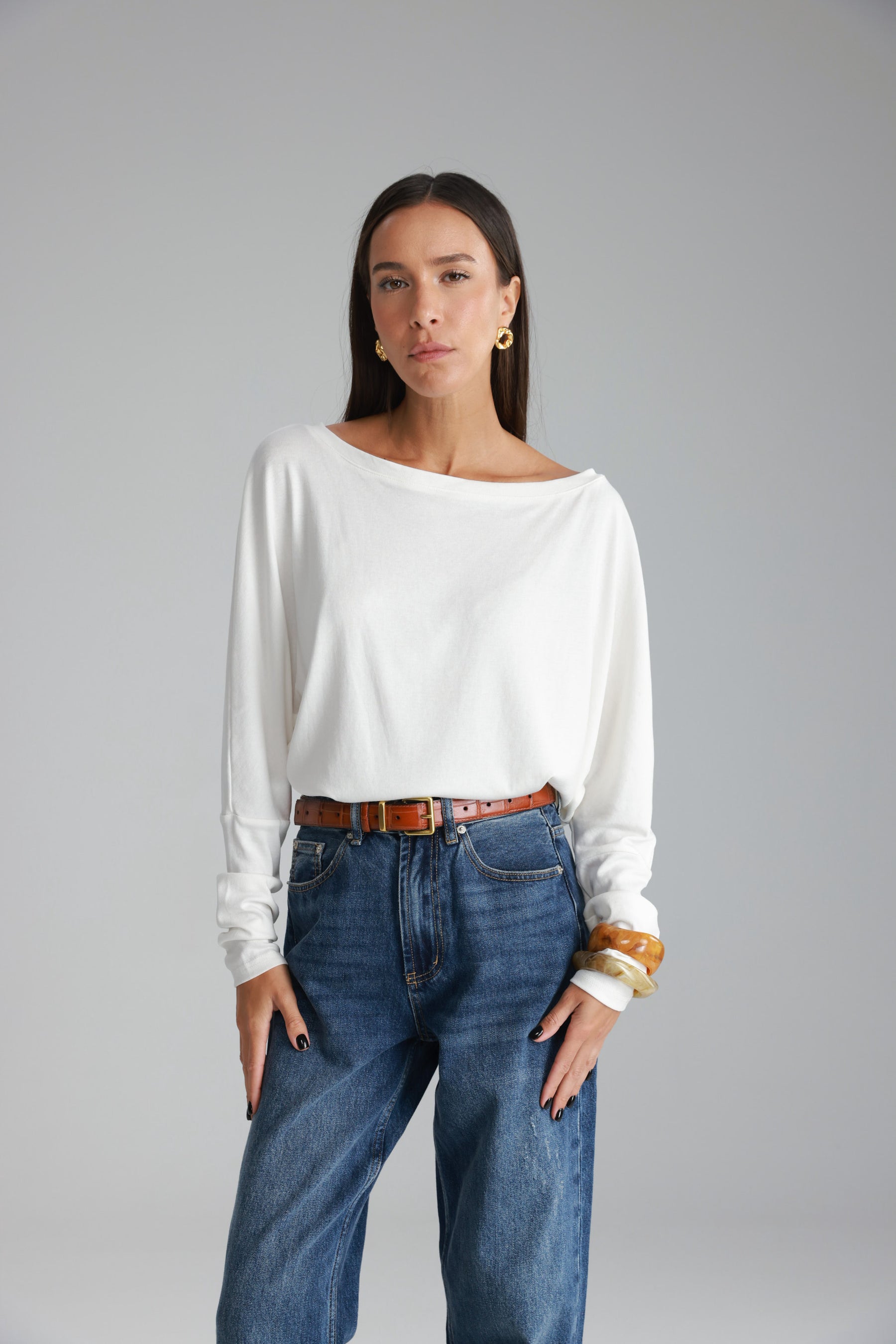 חולצת סלינה לבנה