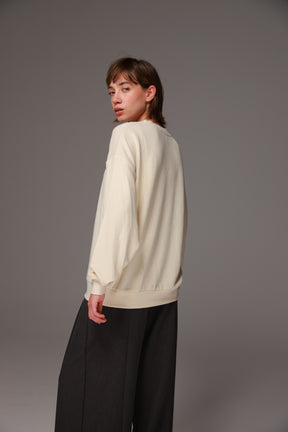 חולצת סריג אמילי שמנת