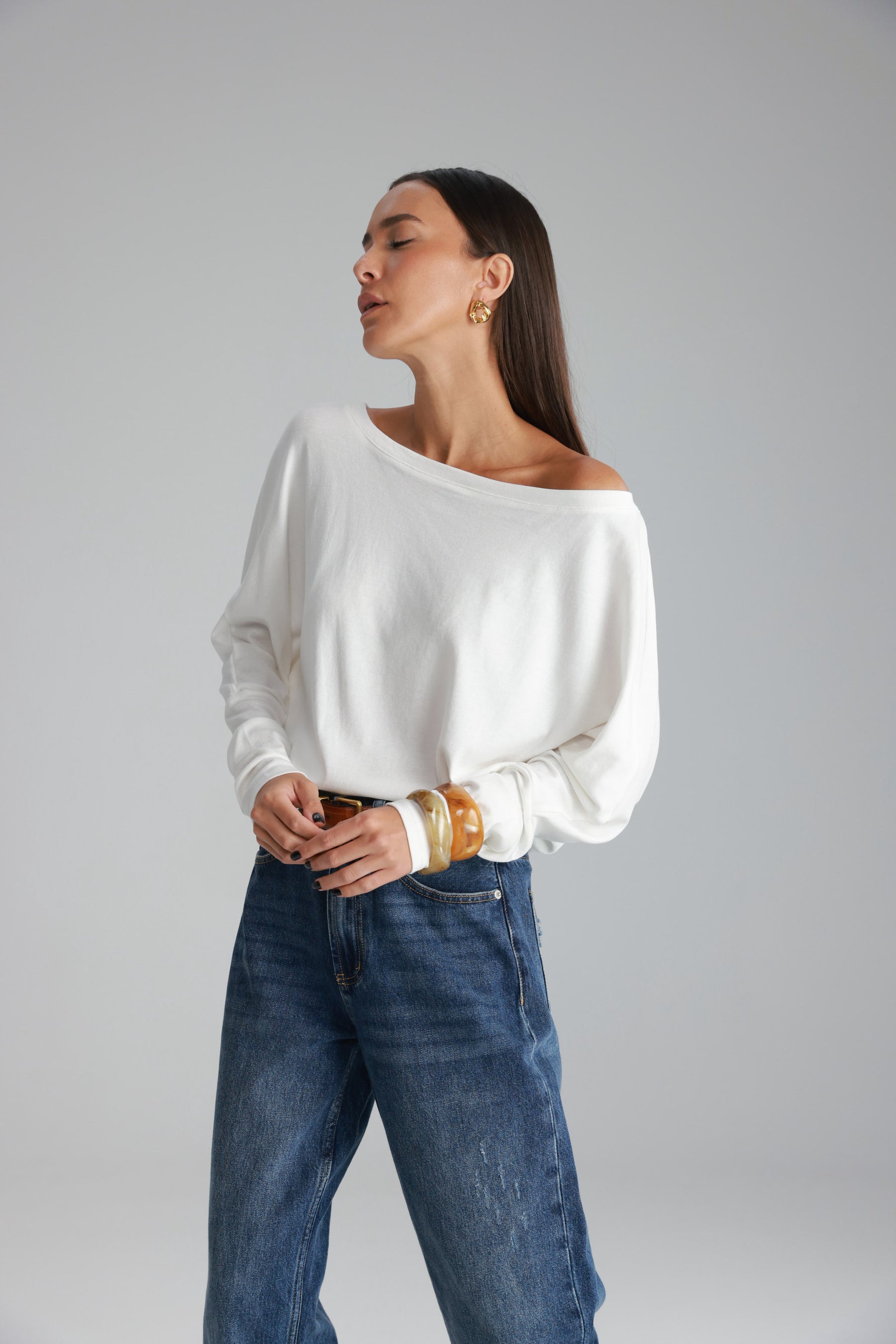 חולצת סלינה לבנה