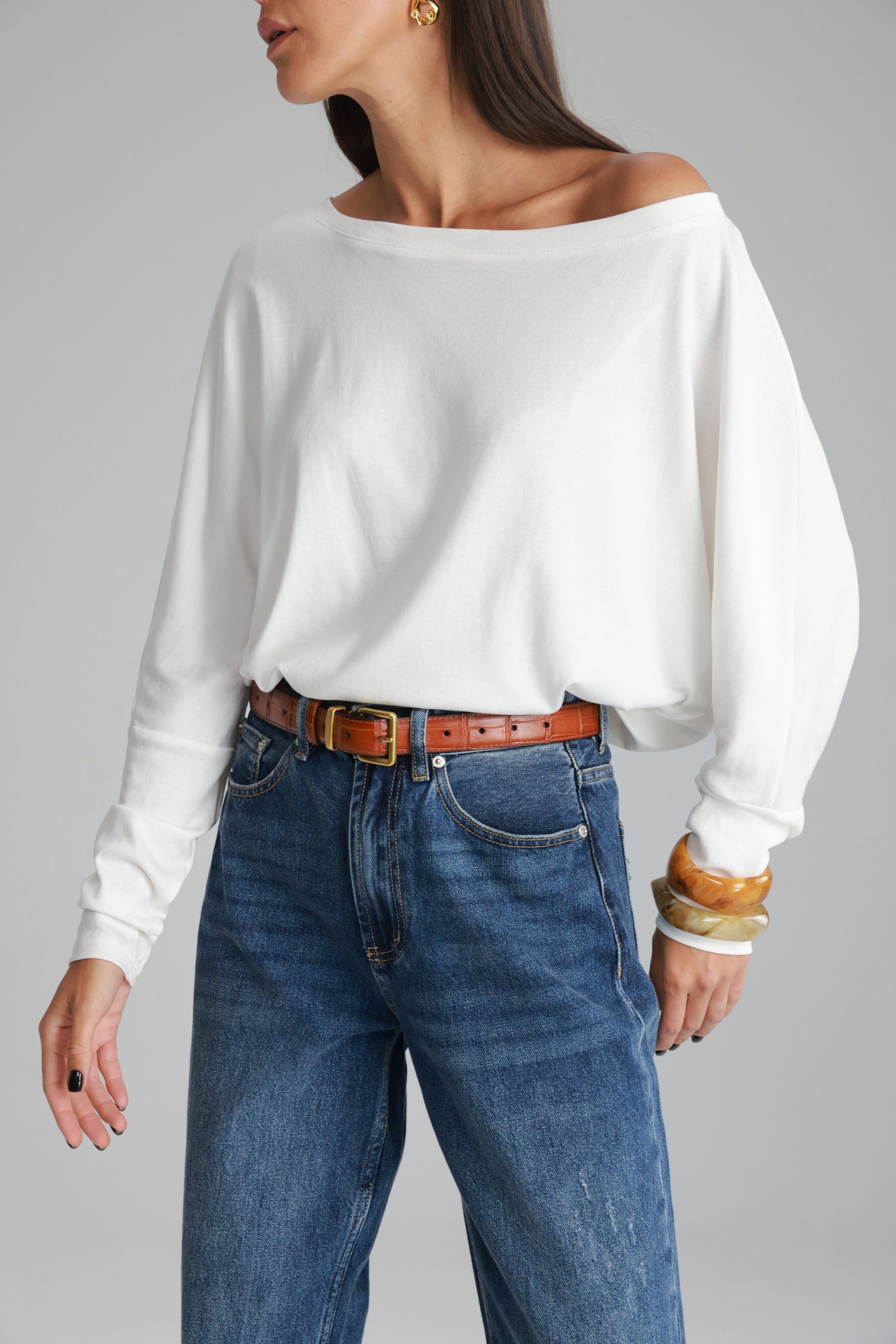 חולצת סלינה לבנה