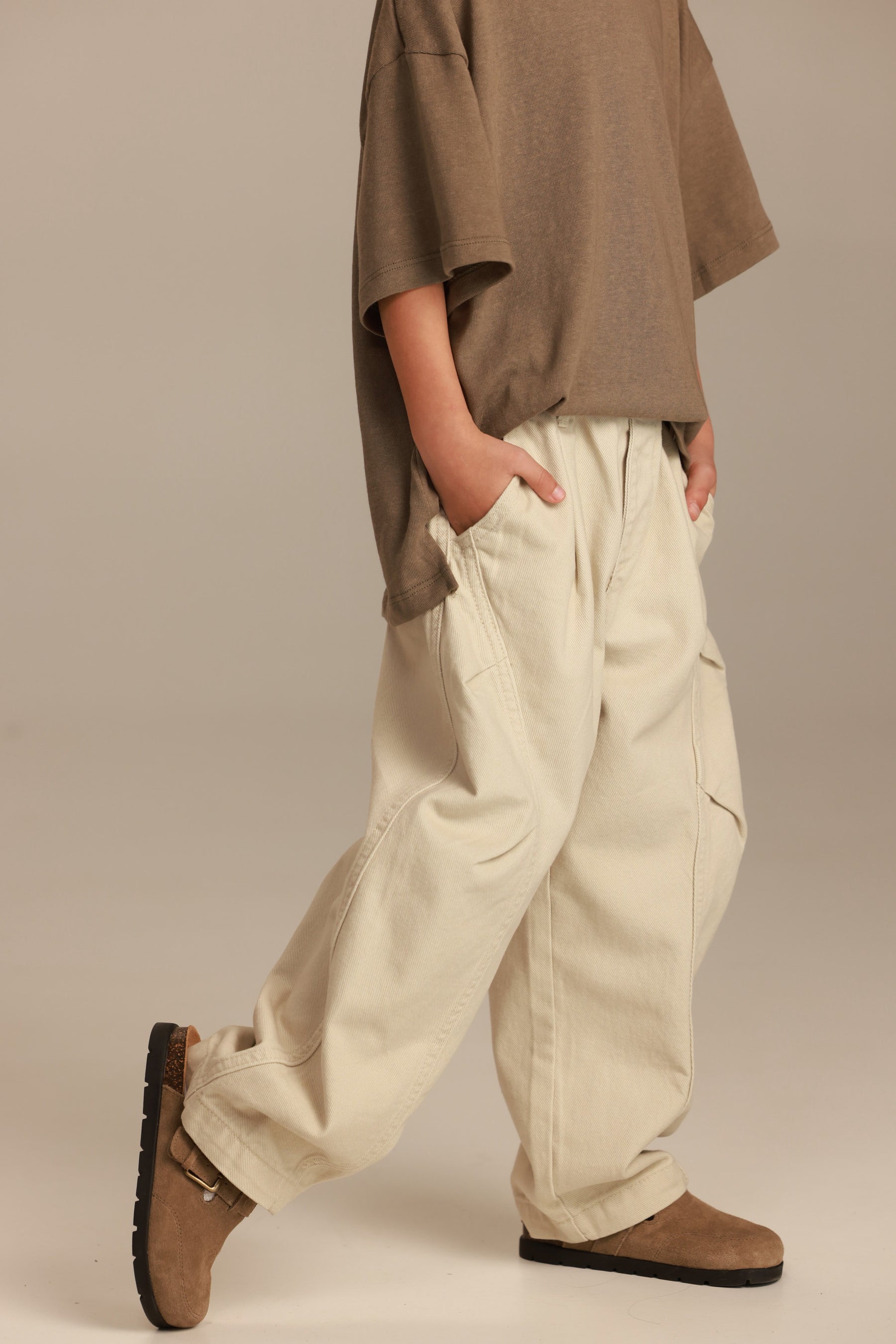 מכנסי ג'ינס מילפי בז'