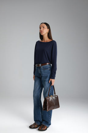 חולצת סלינה נייבי