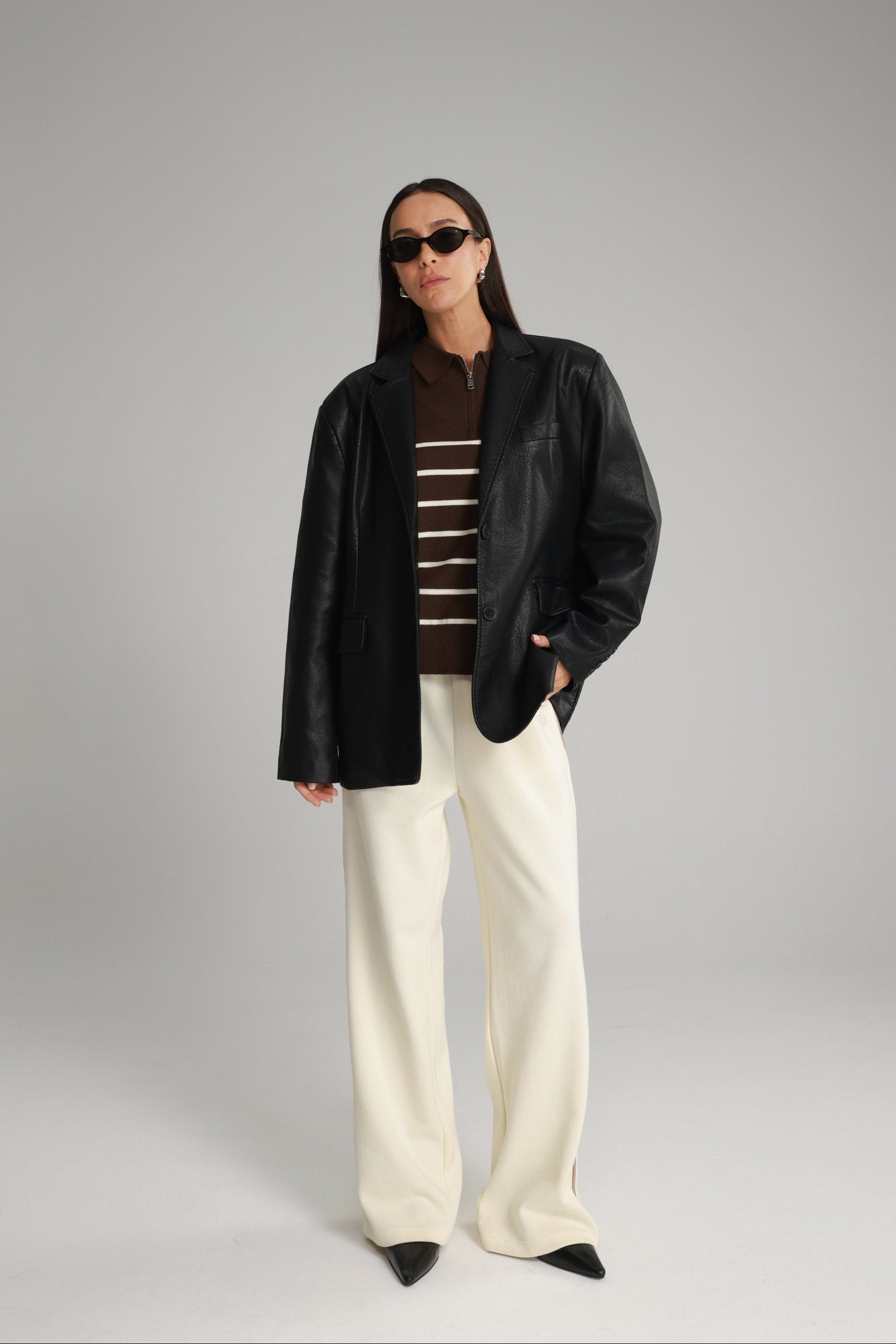 מכנסי ג'ולי שמנת