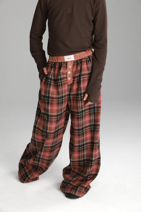 מכנסי נאלי משבצות אדום