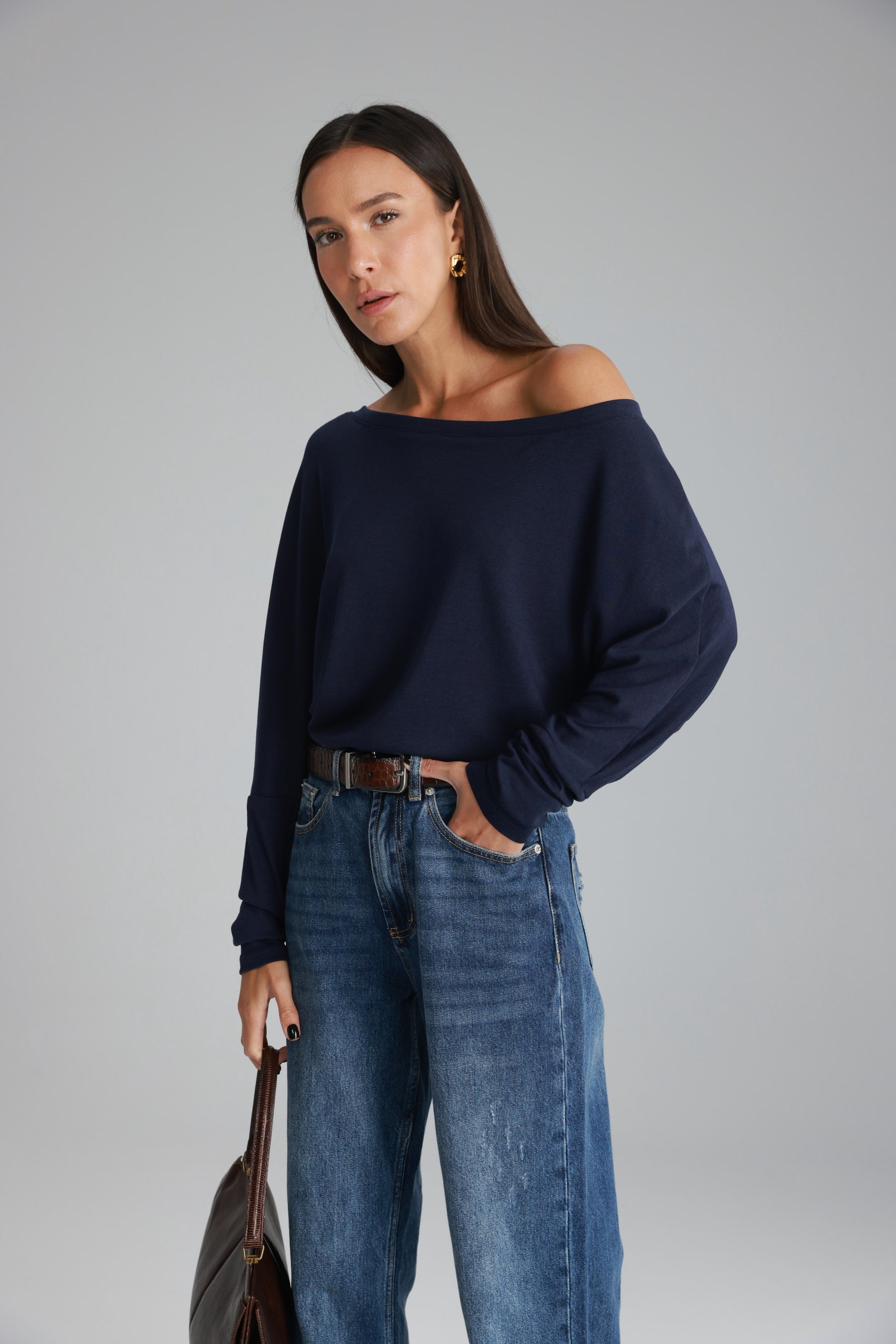 חולצת סלינה נייבי