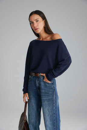 חולצת סלינה נייבי