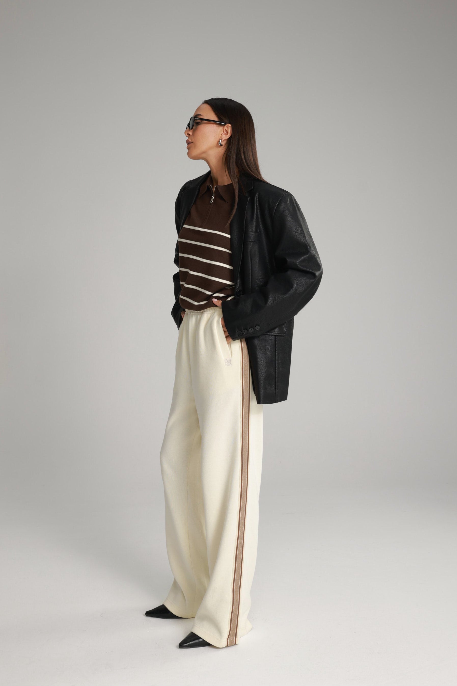 מכנסי ג'ולי שמנת