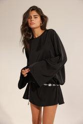 שמלת אודרי שחורה