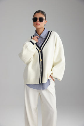 סוודר לוקה שמנת