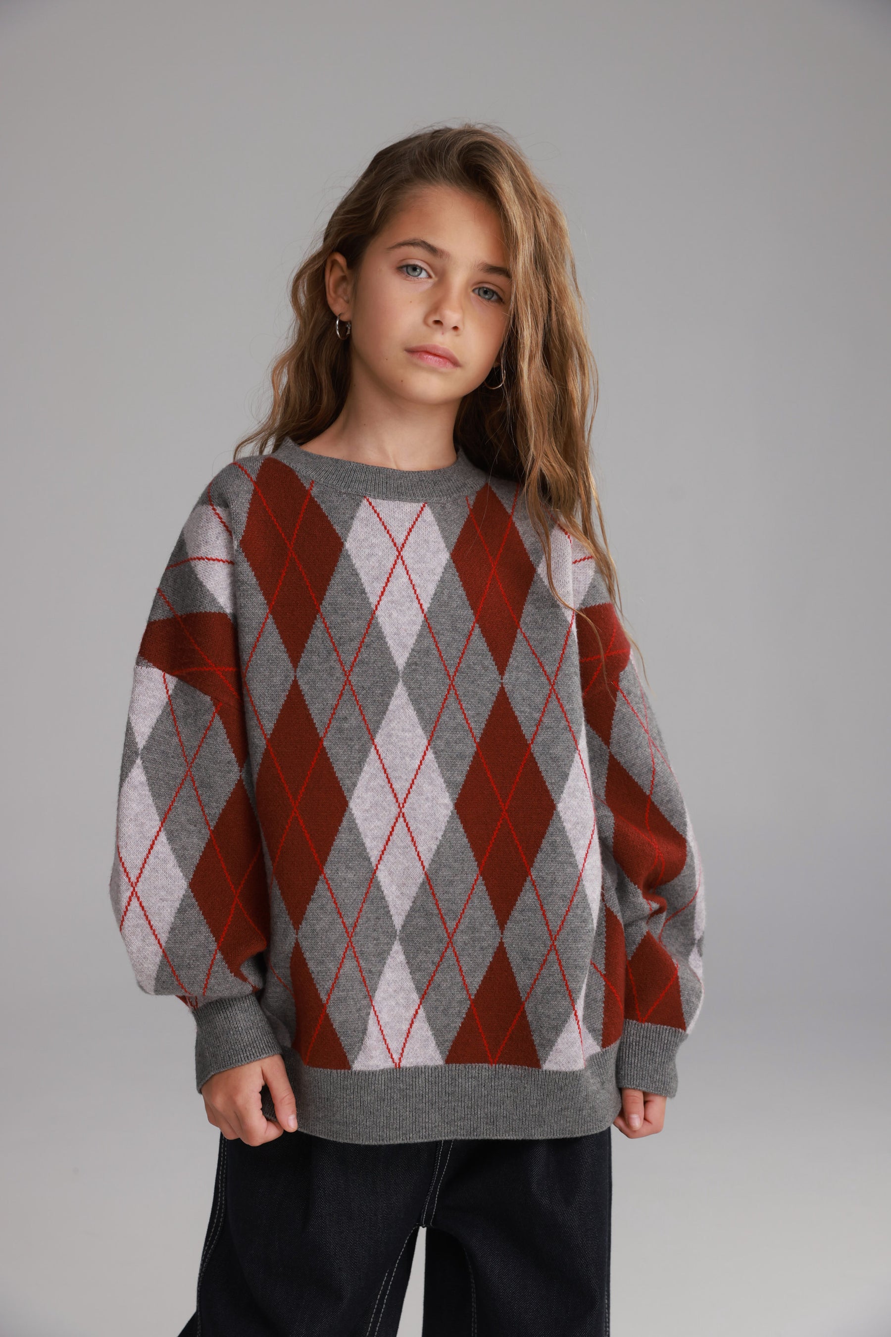 סוודר טומי אפור כהה