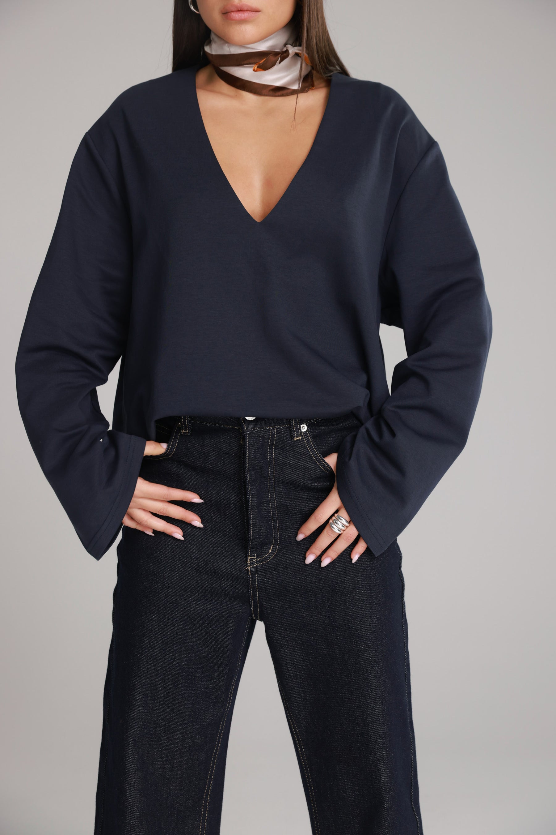 חולצת פרטון נייבי