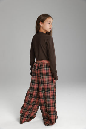 מכנסי נאלי משבצות אדום