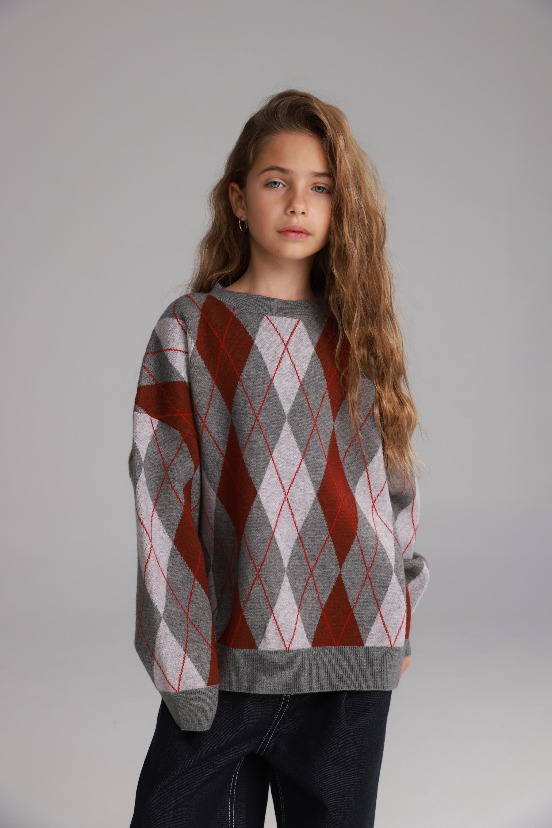 סוודר טומי אפור כהה