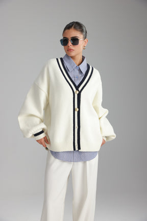 סוודר לוקה שמנת