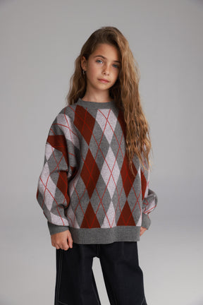 סוודר טומי אפור כהה