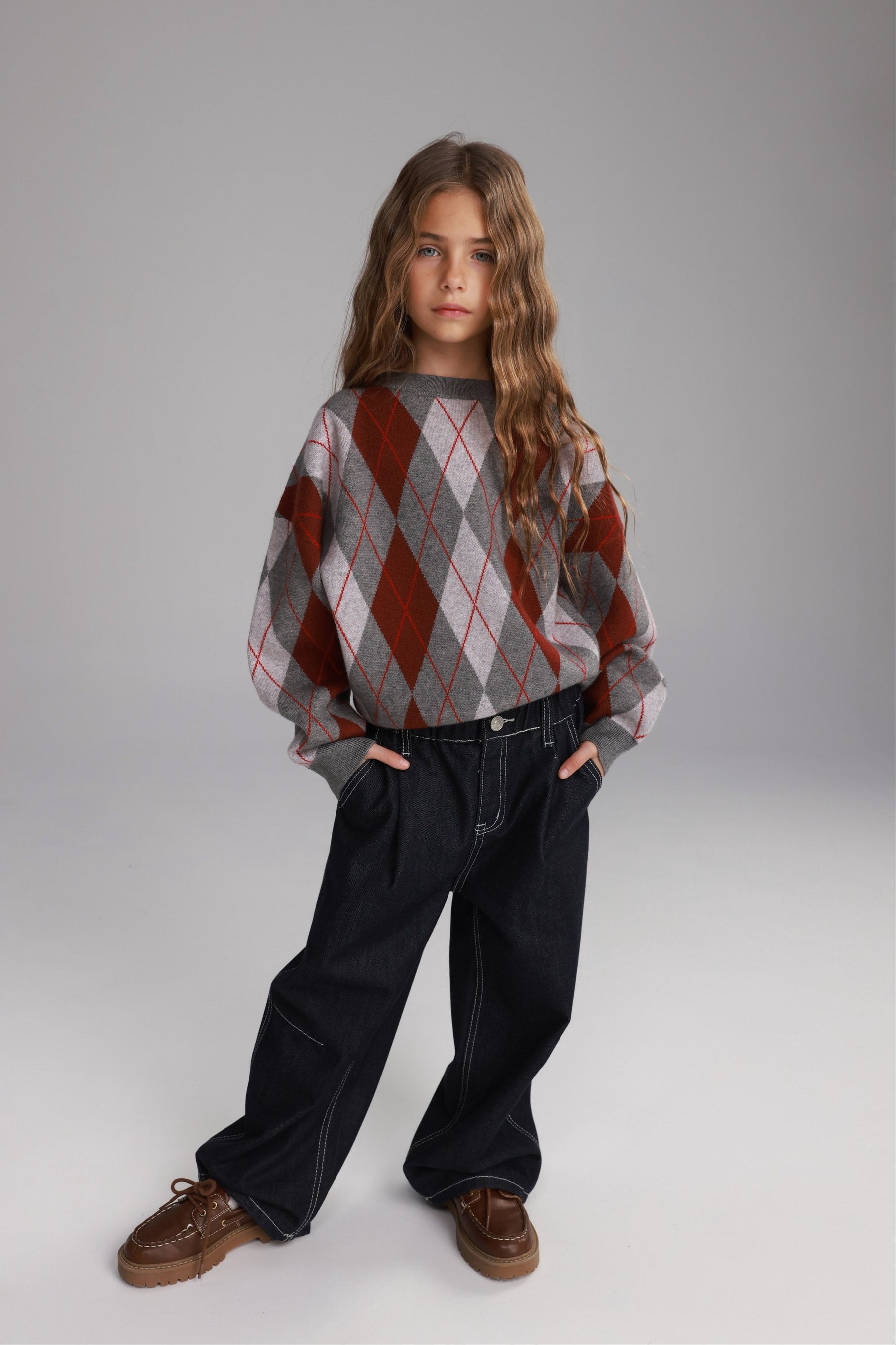 סוודר טומי אפור כהה