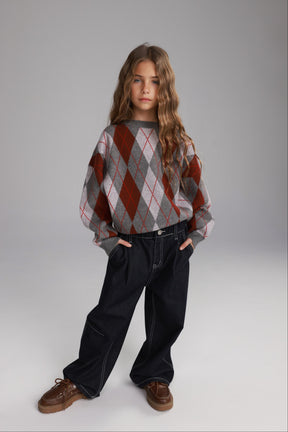 סוודר טומי אפור כהה