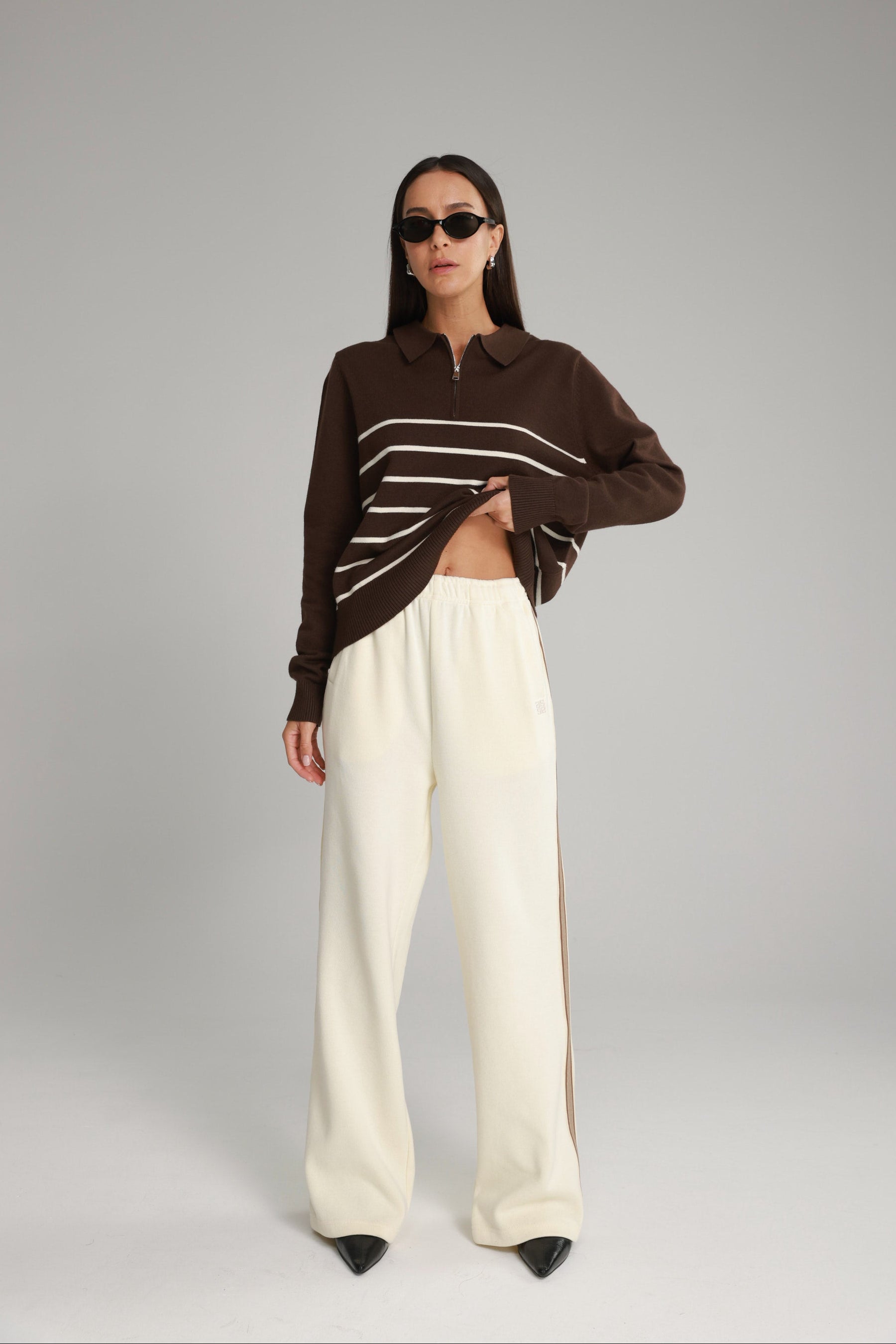 מכנסי ג'ולי שמנת