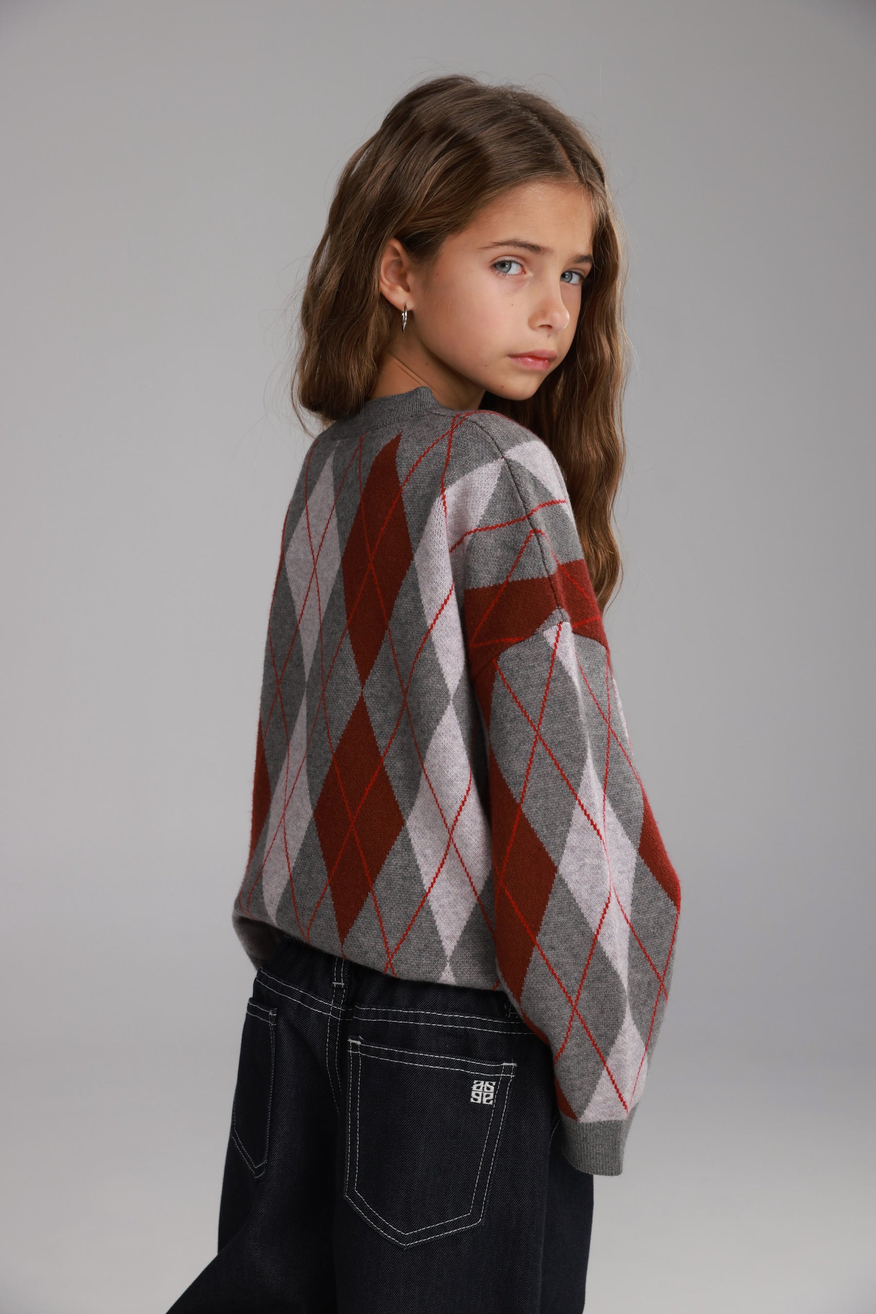 סוודר טומי אפור כהה