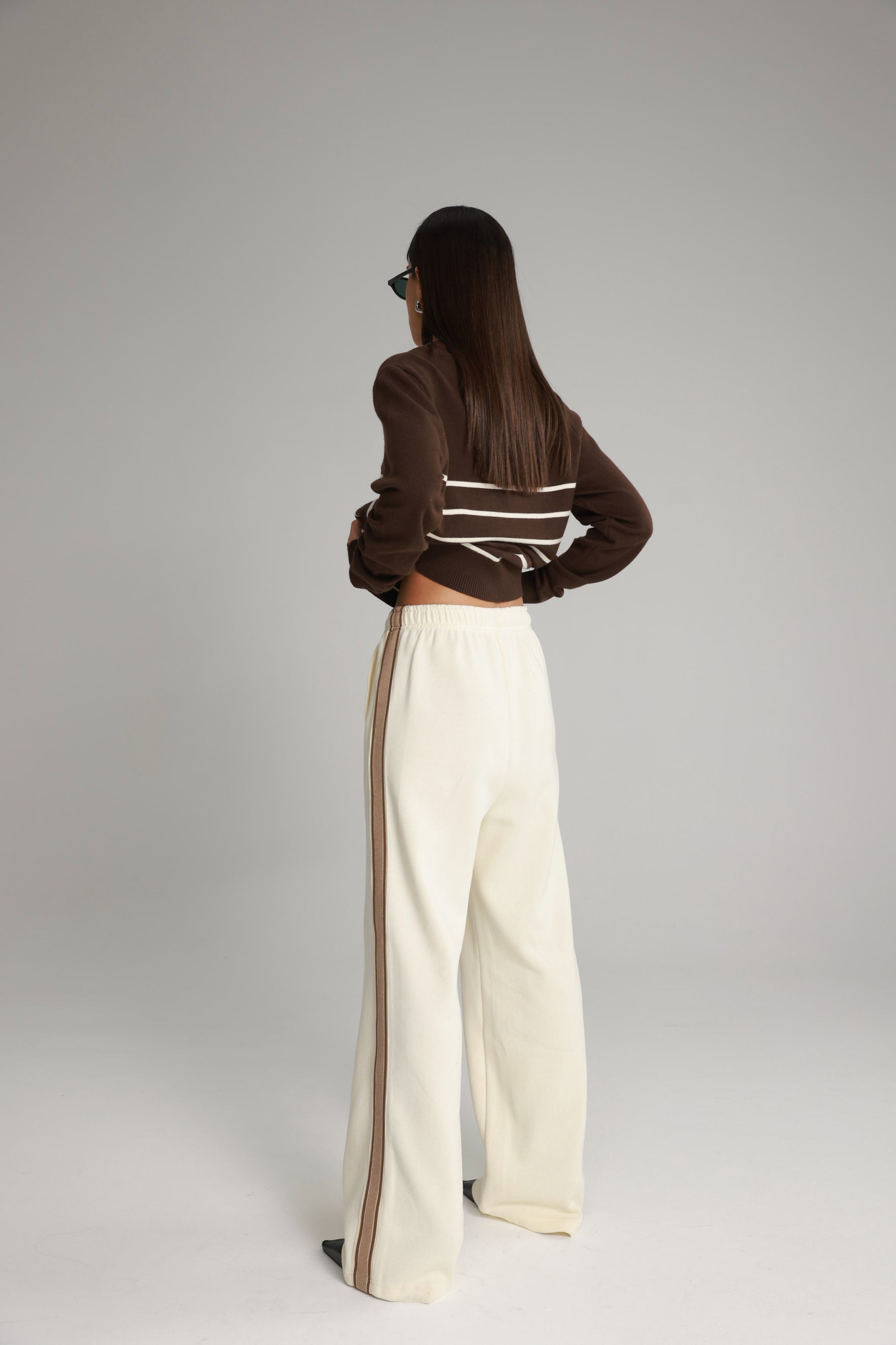 מכנסי ג'ולי שמנת