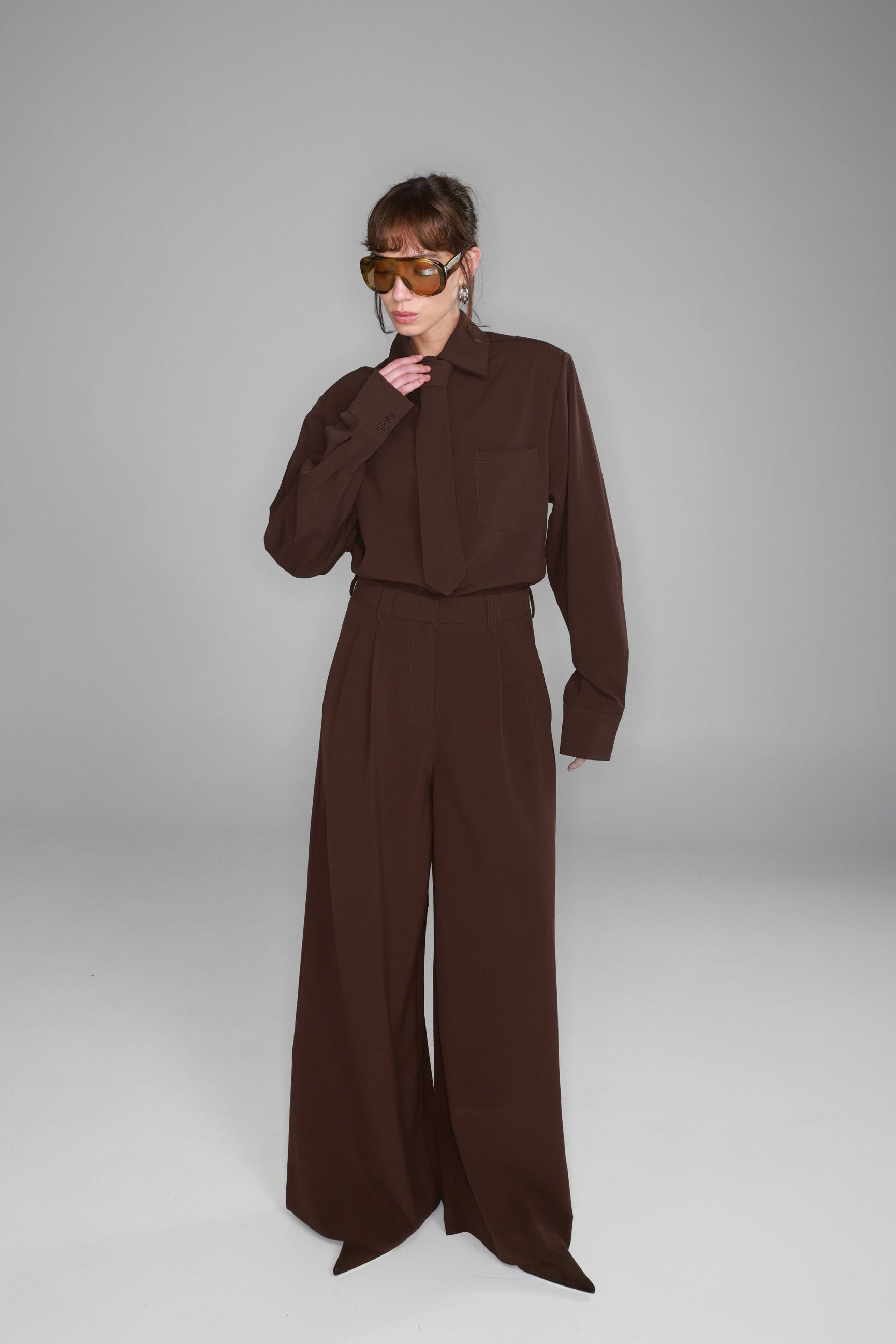 מכנסי מרגי חומים