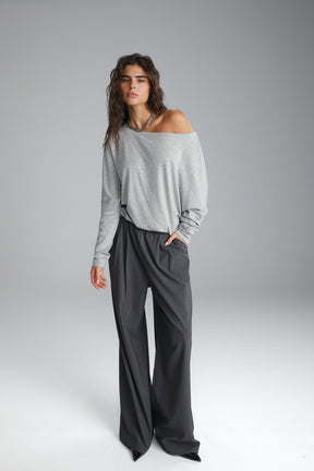 חולצת סלינה אפורה