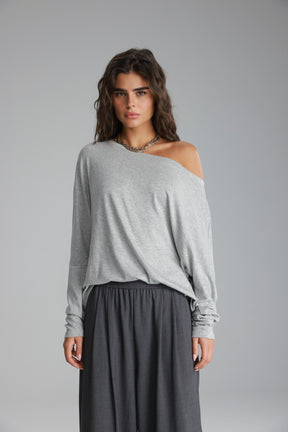 חולצת סלינה אפורה