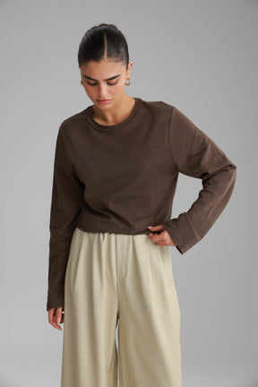 חולצת רורי חום כהה