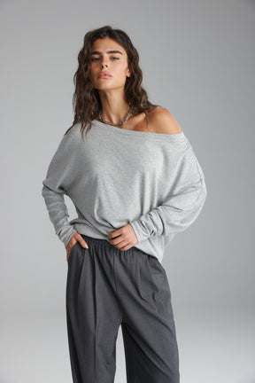 חולצת סלינה אפורה